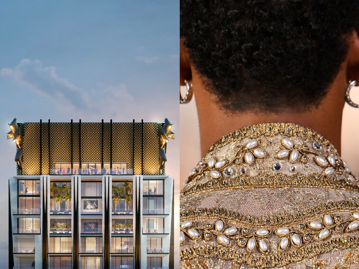 888 Brickell crown paired with Dolce and Gabbana embroidery