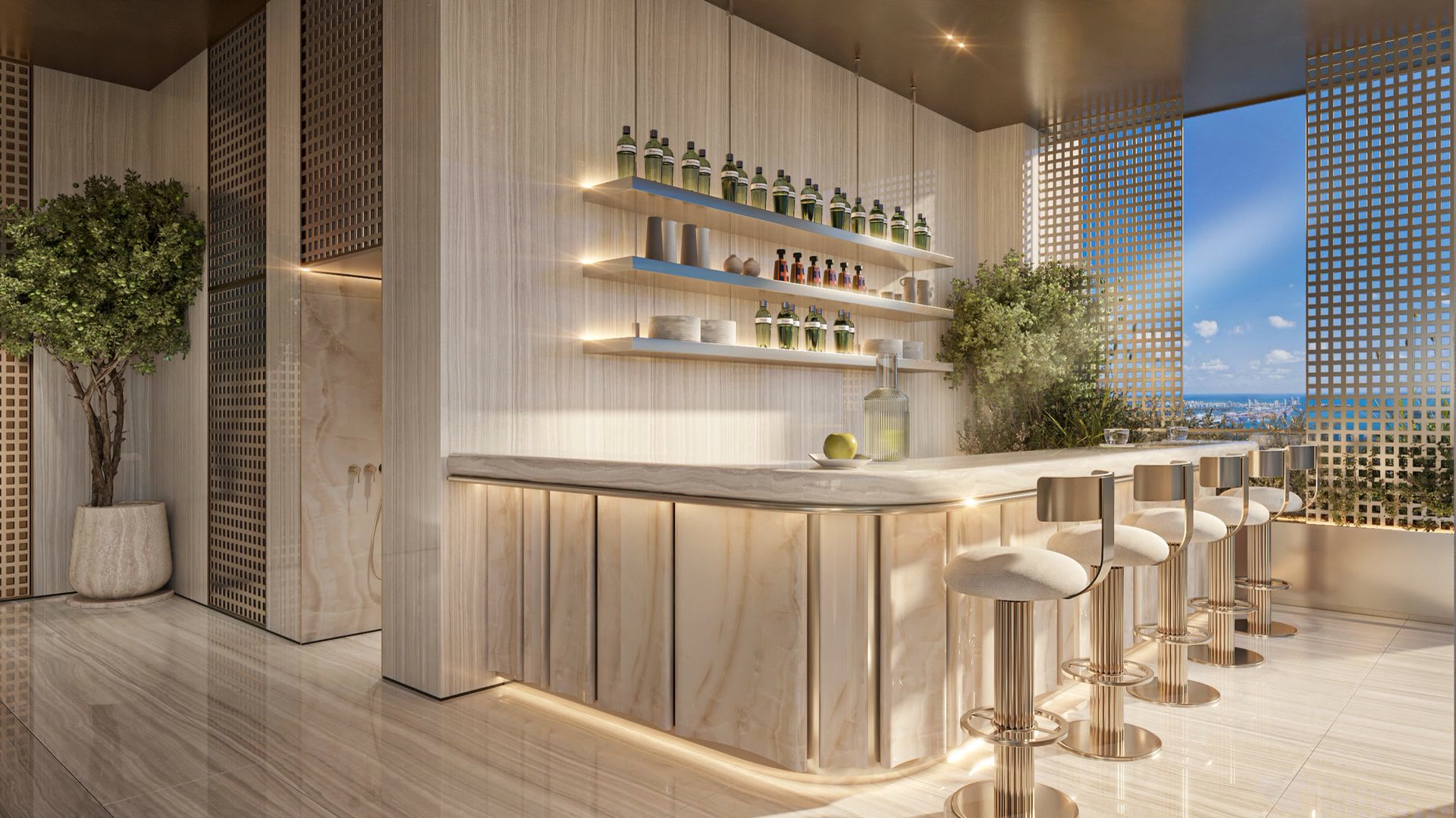 Poolside bar and lounge