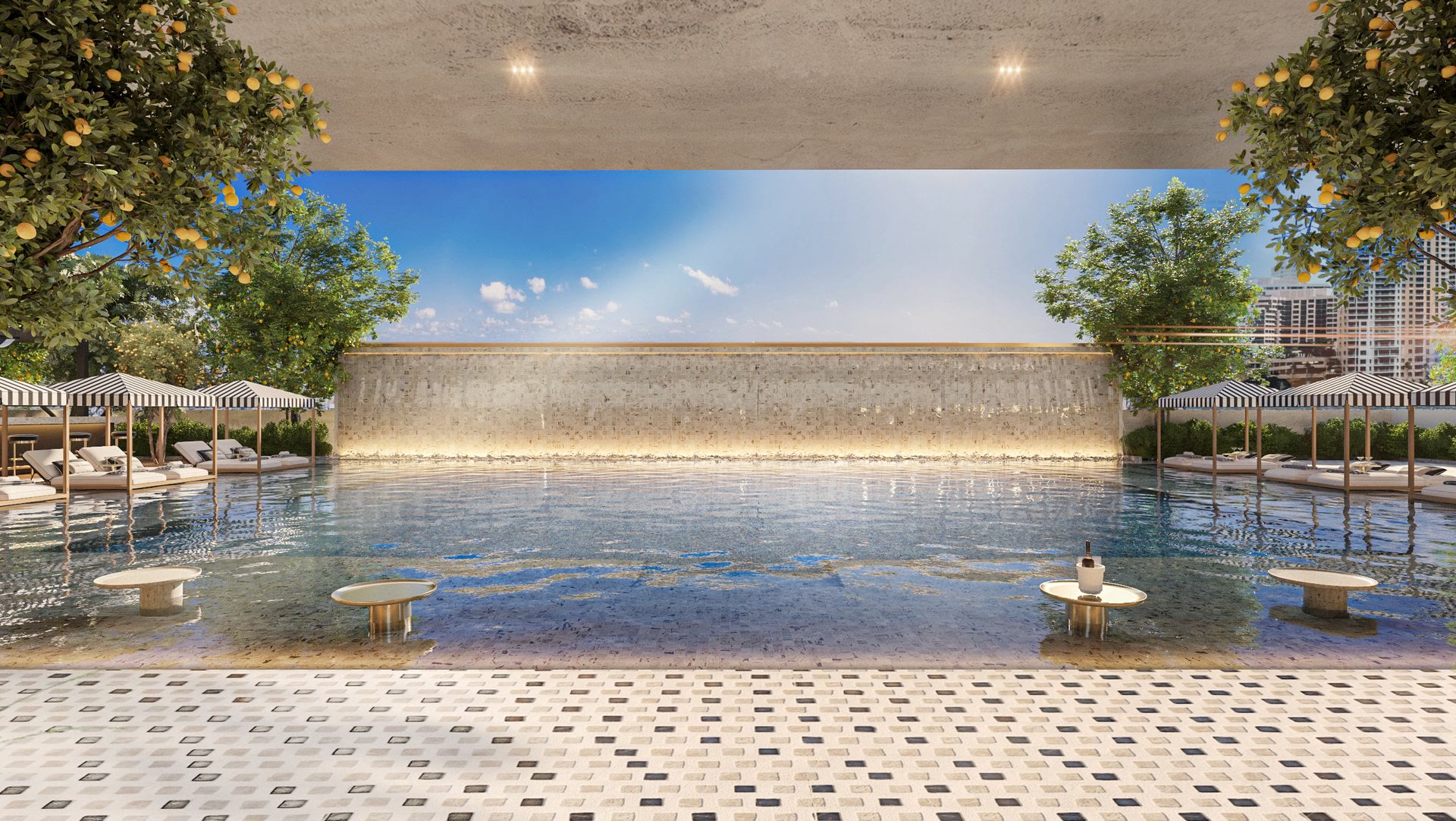 Pool club lounge