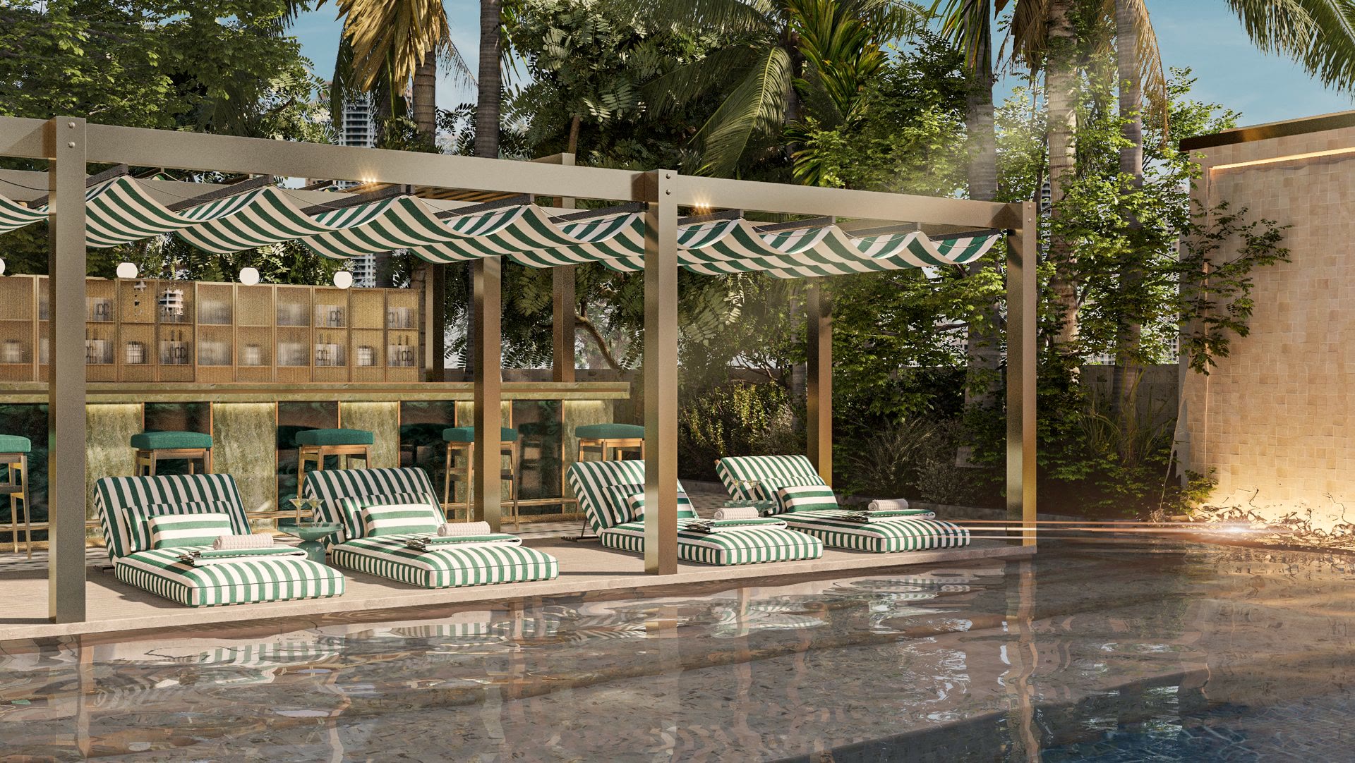 Pool club seating