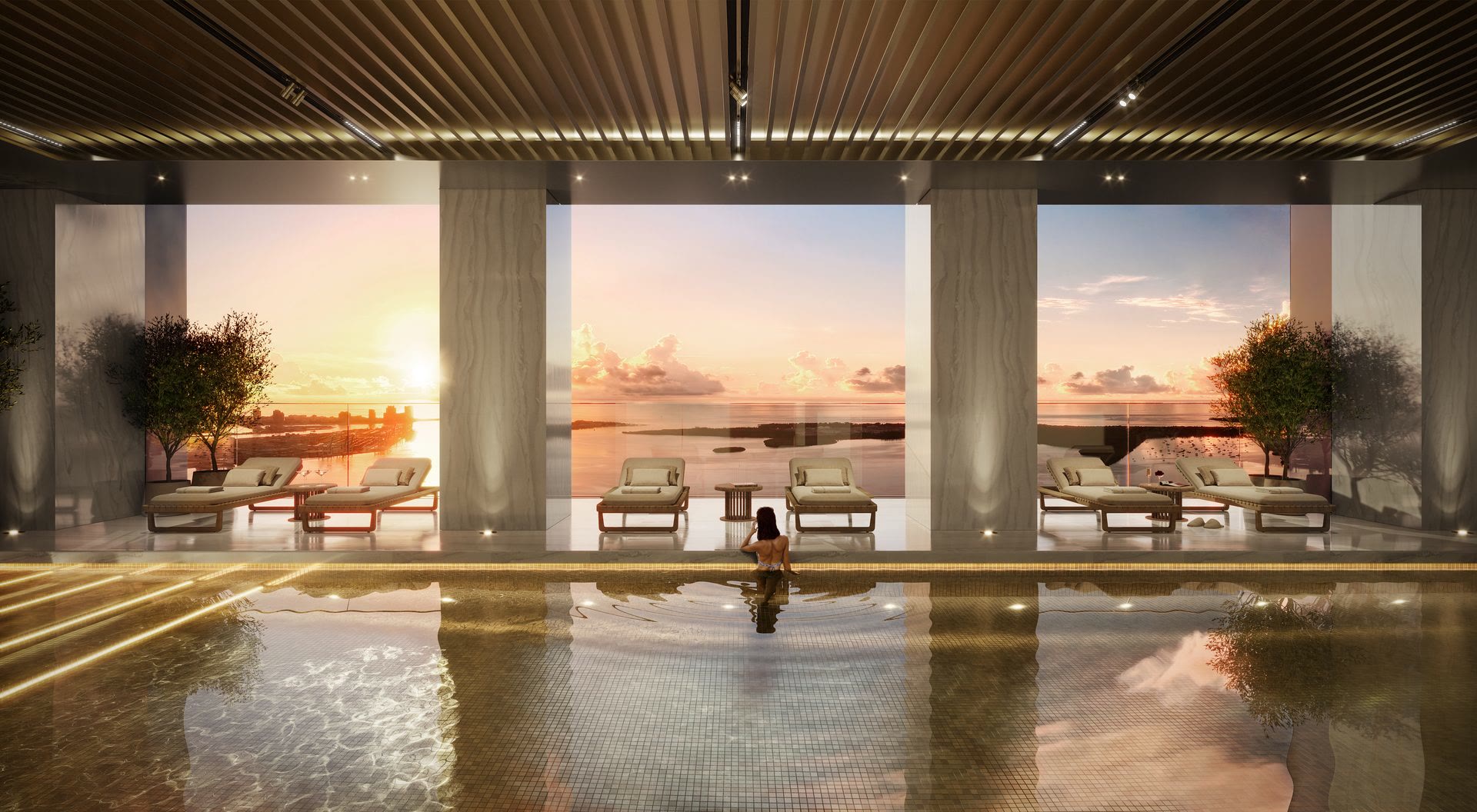 Residents pool at 888 Brickell