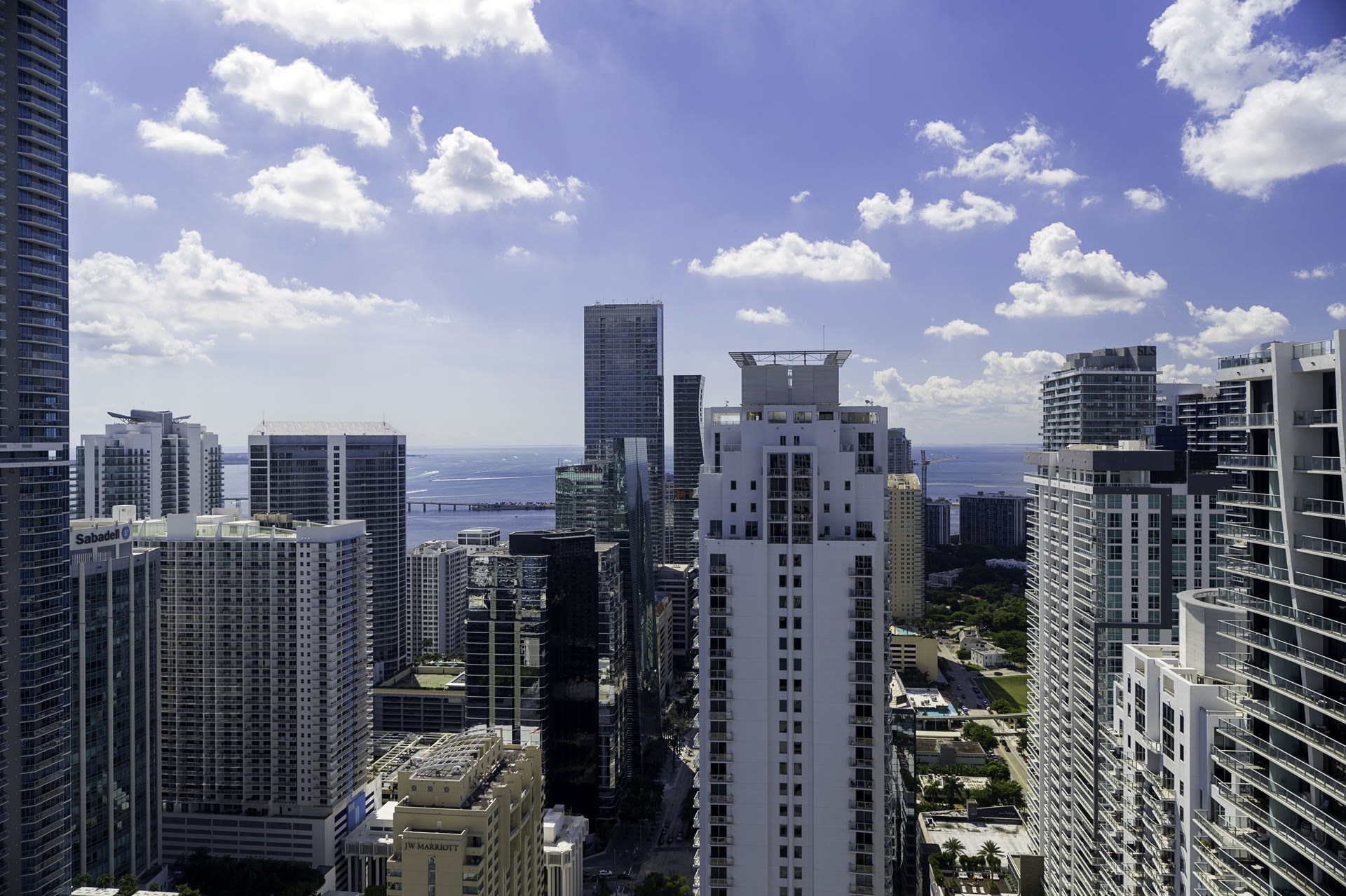 South view from floor 46 at 888 Brickell