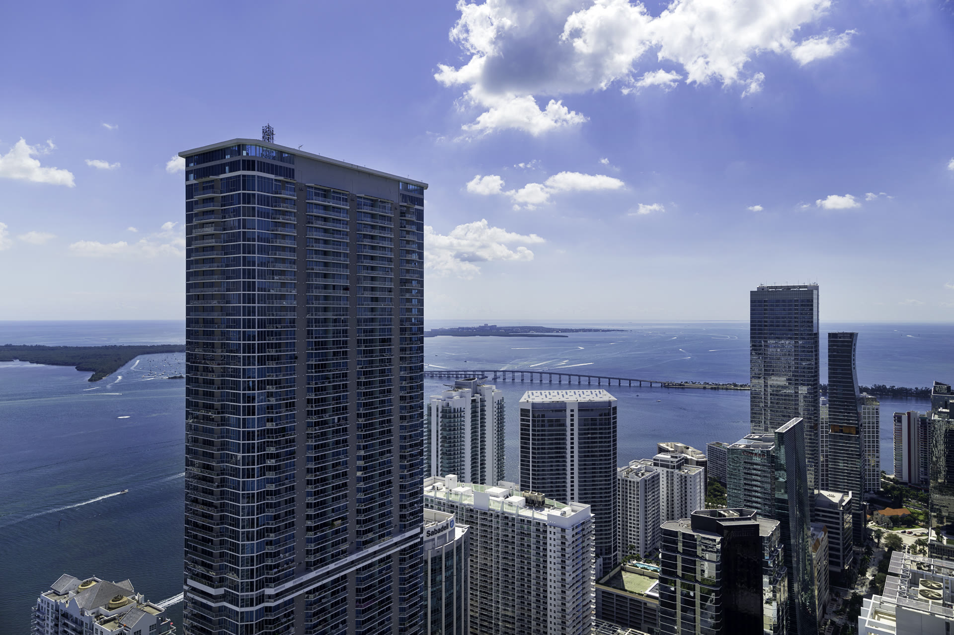 South view from floor 60 at 888 Brickell