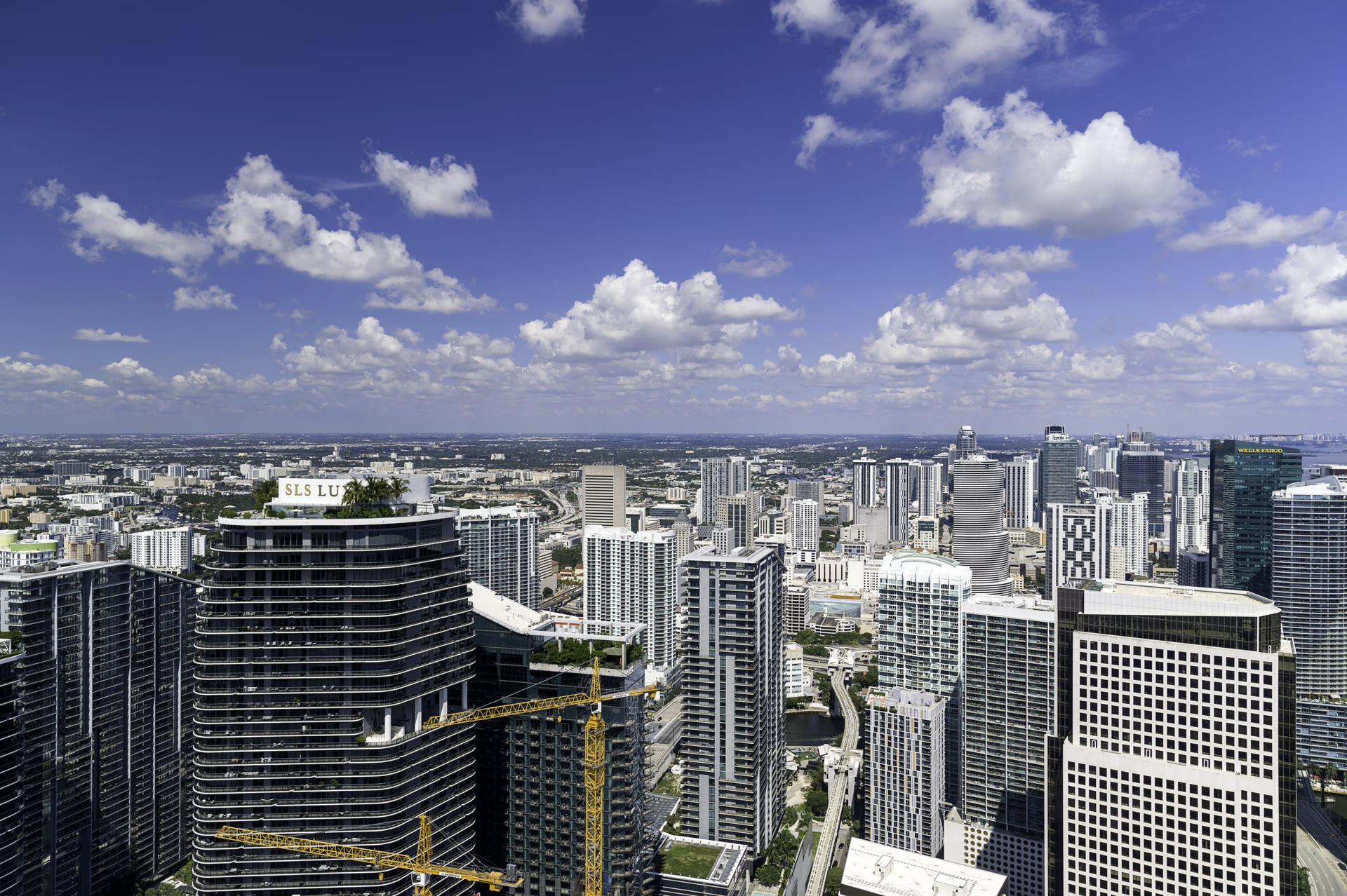 North view from floor 61 at 888 Brickell