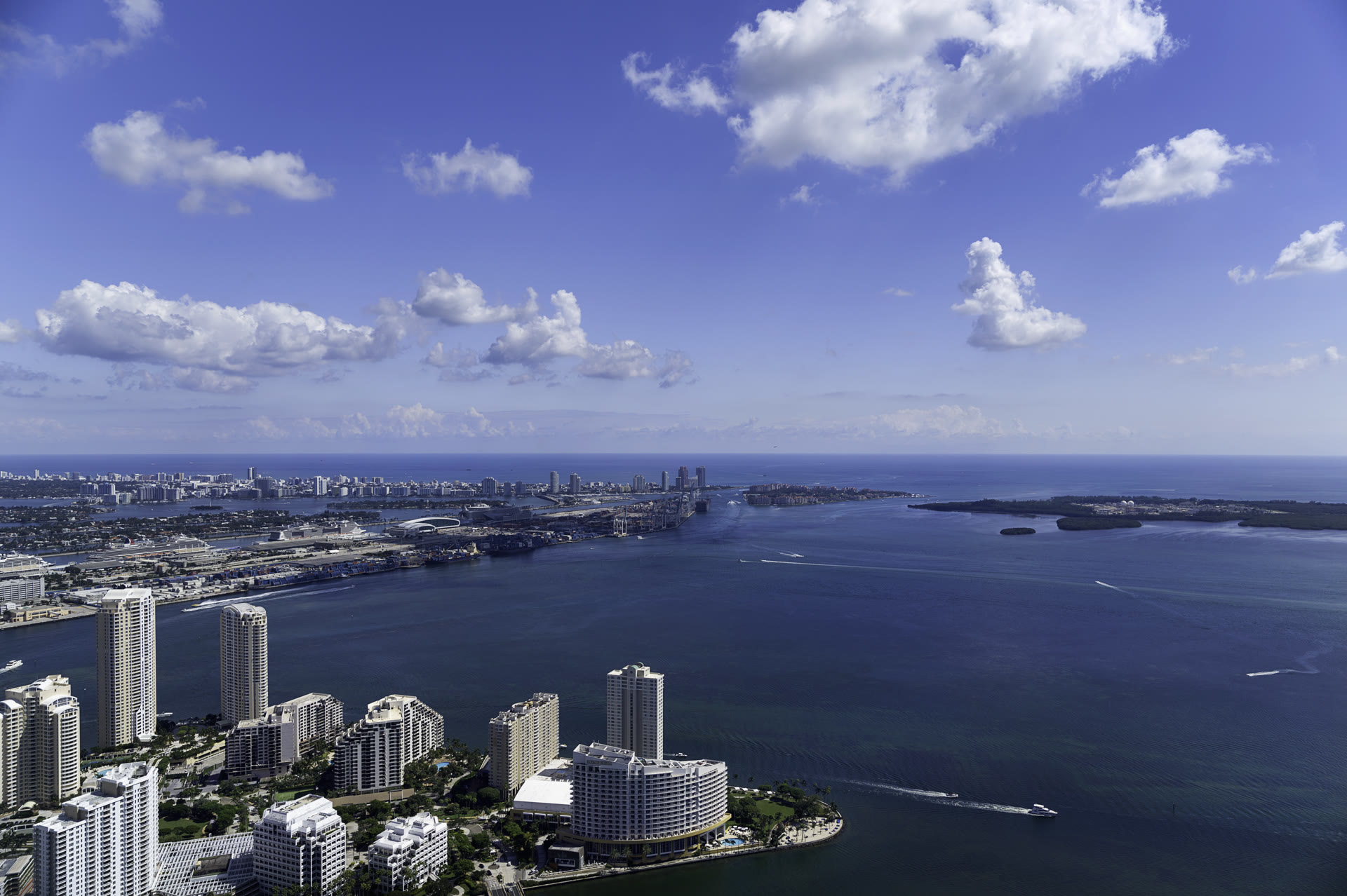 East view from floor 73 at 888 Brickell