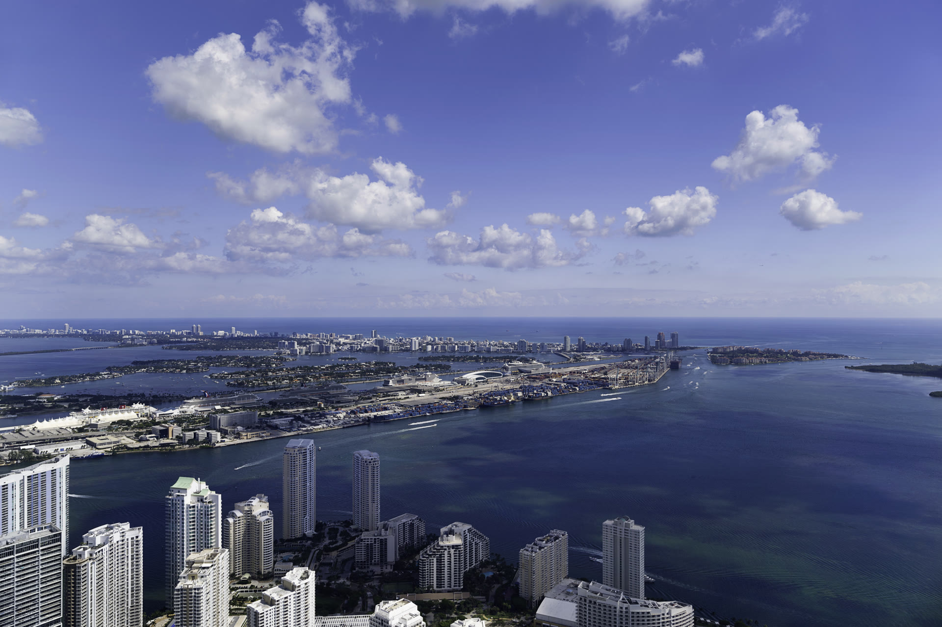 North view from the penthouse at 888 Brickell