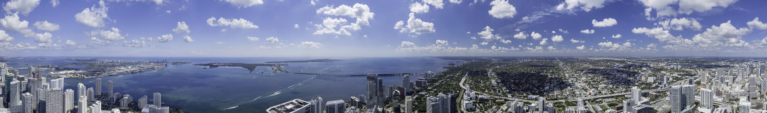 Panoramic view from the 888 Brickell penthouse