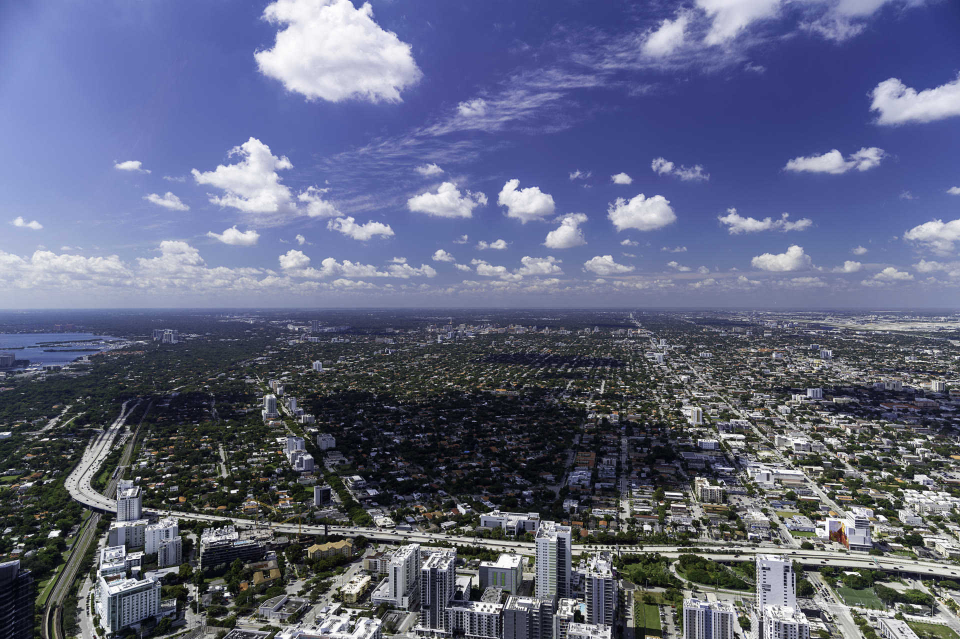 South view from the penthouse at 888 Brickell